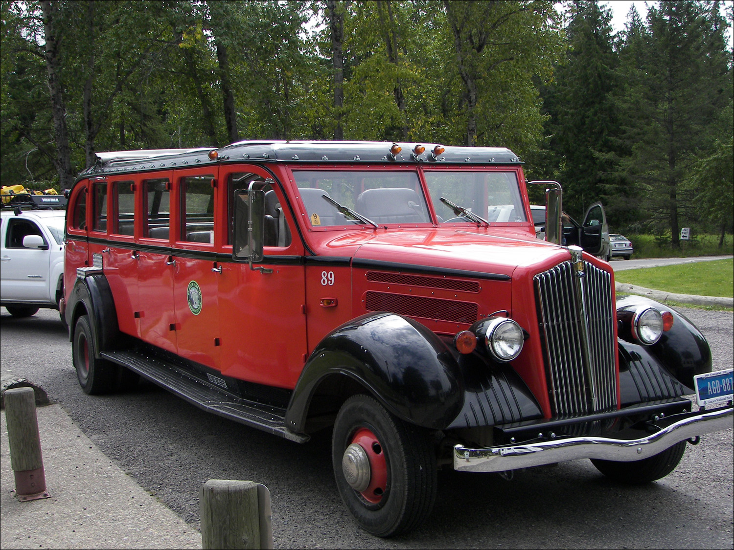 Glacier National Park- Retro touring car